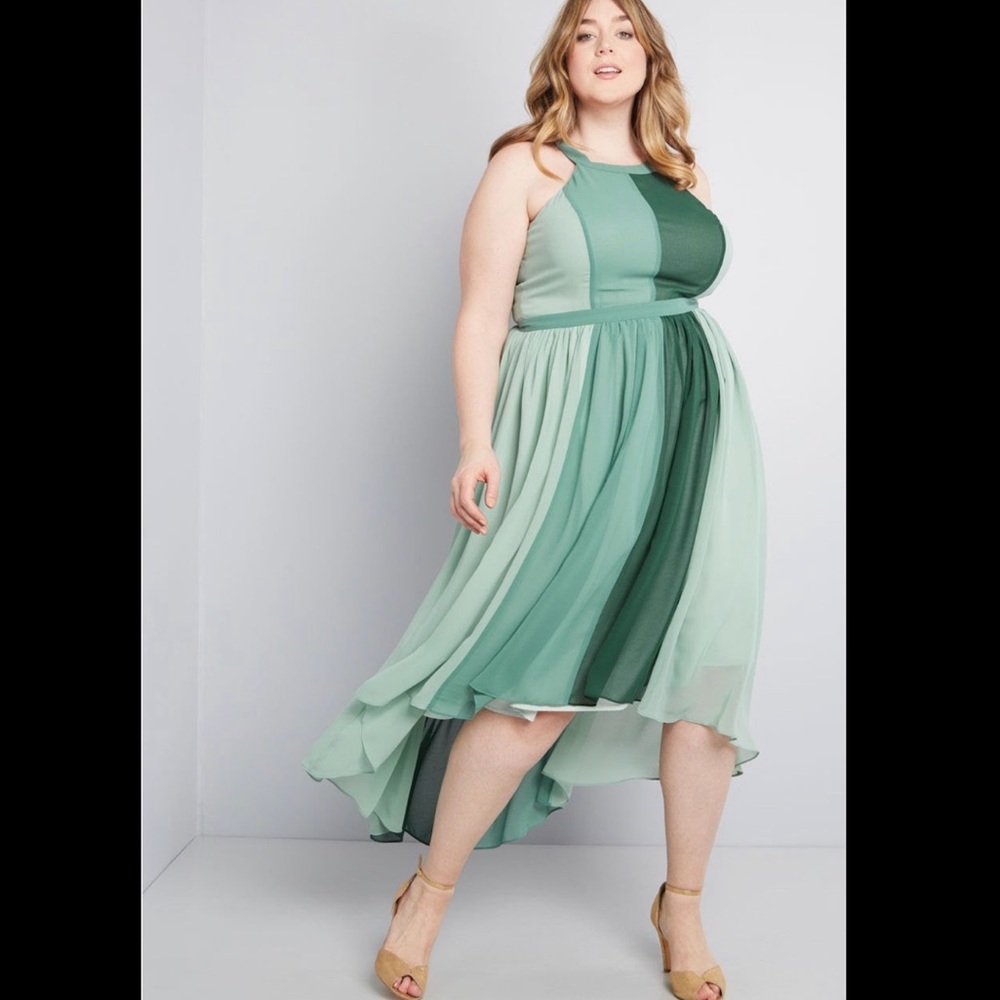 ModCloth Color Block+High Low Style Dress
